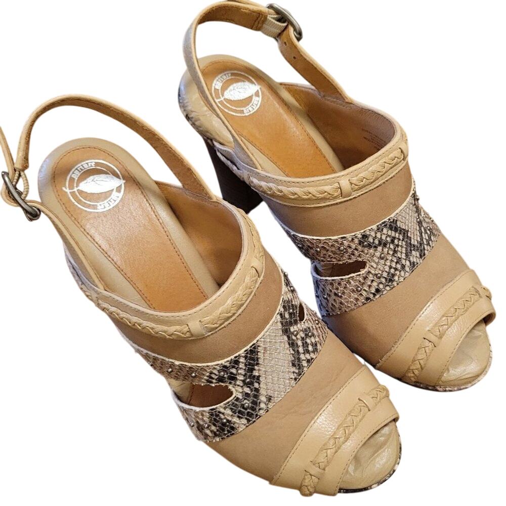 Nurture by Lamaze Hope Snakeskin Chunky Heels - Size 10